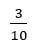 שלוש עשיריות, אחד מהמסיחים בשאלת אלגברה מתוך מבחן לדוגמא של מימד