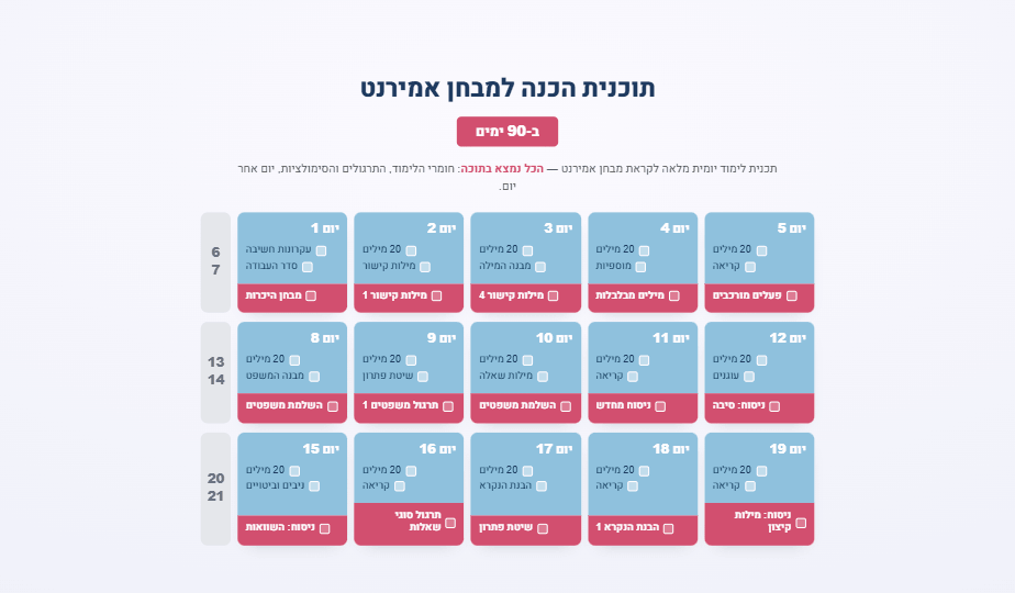 תכנית עבודה מפורטת